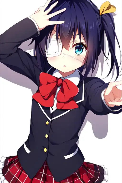 Rikka Chuunibyou Demo Koi ga Shitai, black haired anime transparent  background PNG clipart | HiClipart